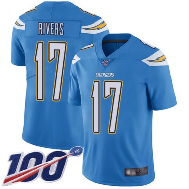 Los Angeles Chargers NFL Football Philip Rivers Electric Blue Jersey Men Limited #17 Alternate 100th Season Vapor Untouchable->los angeles chargers->NFL Jersey